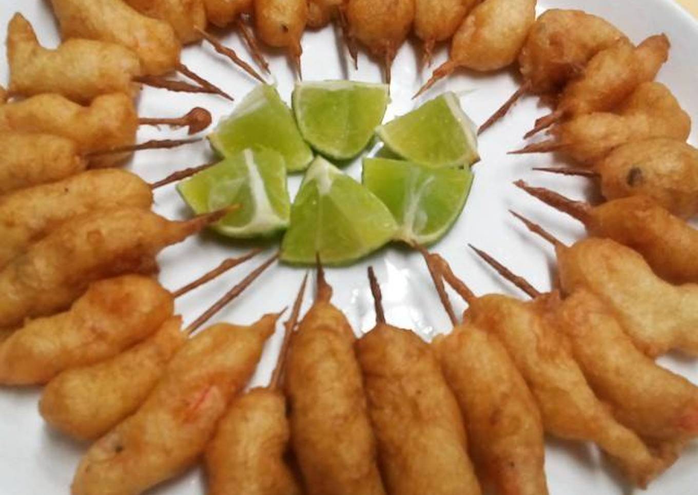 Témpura de camarones