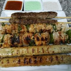 Shish Taouk.kebab koobideh.chicken kebab A picture of Shish Taouk.kebab koobideh.chicken kebab.