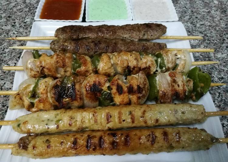 How to Prepare Favorite Shish Taouk.kebab koobideh.chicken kebab