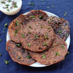 A picture of Sago Flour Cheela With Vrat Ka Instant Dip.