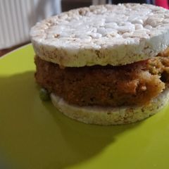A picture of Burger...... Not really a recipe, Just a good idea!.