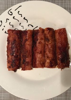 Una foto de Jamón rollito con puerro