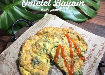 Resep Terbaru Omelet Bayam AKA Telur Dadar Bayam Lezat Mantap