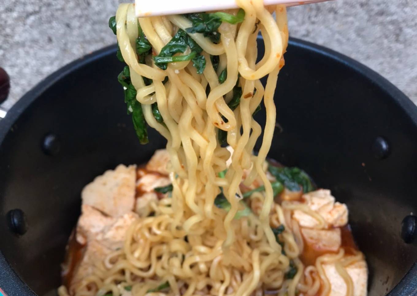 Ramyeon Tofu ala Korea (Ramen/Ramyun Korea)