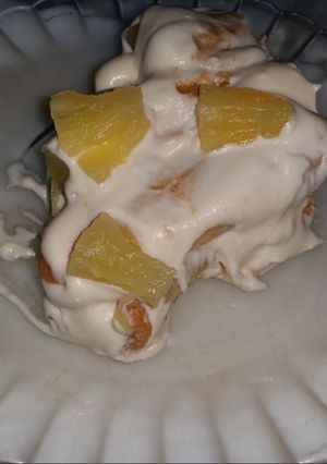 Una foto de Postre de Nata con Piña