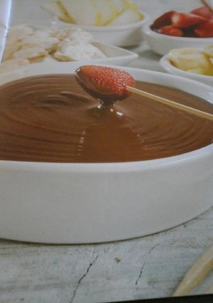 Una foto de Fondue de chocolate