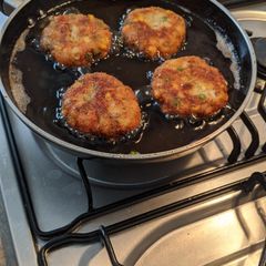 A picture of Vegetable and potato patties.