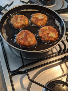 A picture of Vegetable and potato patties.