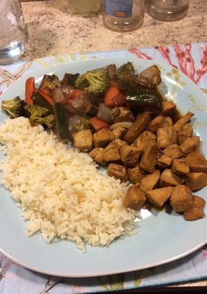 A picture of Hibachi Vegetables.