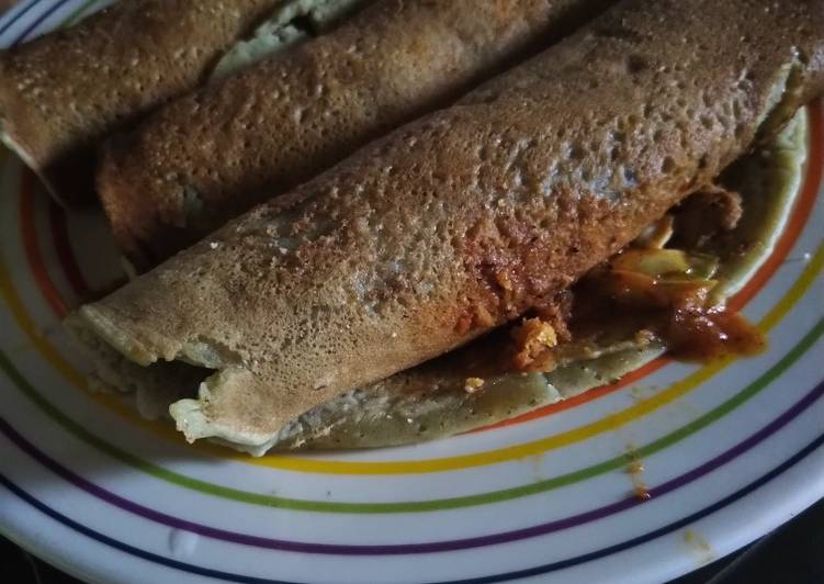 Recette de Rapide Banana pancake with vegetable sauce
