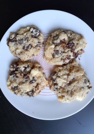 Une photo de "Chewy cookies" deux chocolats