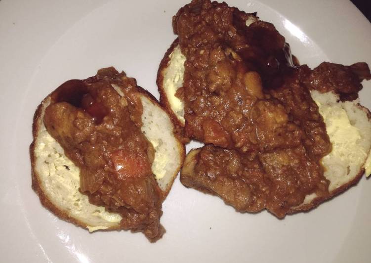 Recipe of Any-night-of-the-week Vegan vetkoek and savory mince