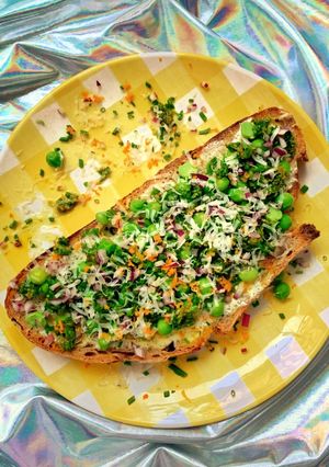 Une photo de Tartine de printemps