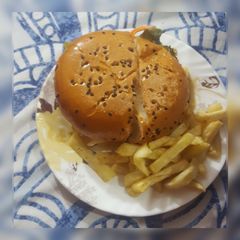 A picture of Zinger burger #cookpadramadan.