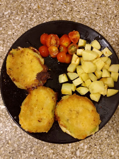 Una foto de Milanesas de zapallitos verdes