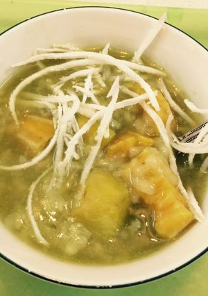 Hình của món Chè cốm khoai lang vàng.
