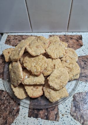 Una foto de Galletitas de avena y coco, miel con chocolate blanco 🍘🥥🍯