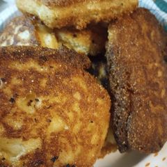 A picture of Fried Buttermilk Cornbread in Memory of my Mother.