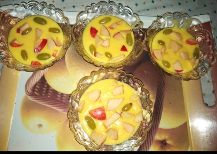 How to Prepare Favorite A.G.M custard🍎🍇🥭yummilicious…😋😋