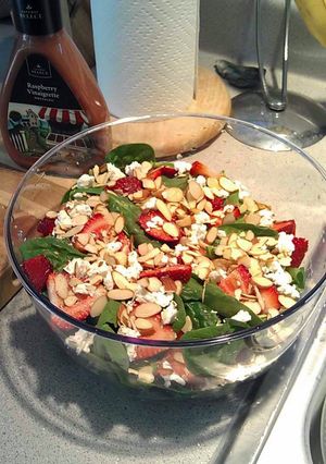 A picture of Sarah's Sexy Summer Spinach &Strawberry Salad.