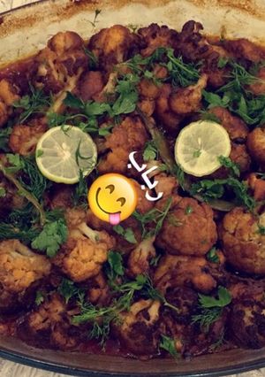 صورة لوصفة صينية القرنبيط بالدجاج