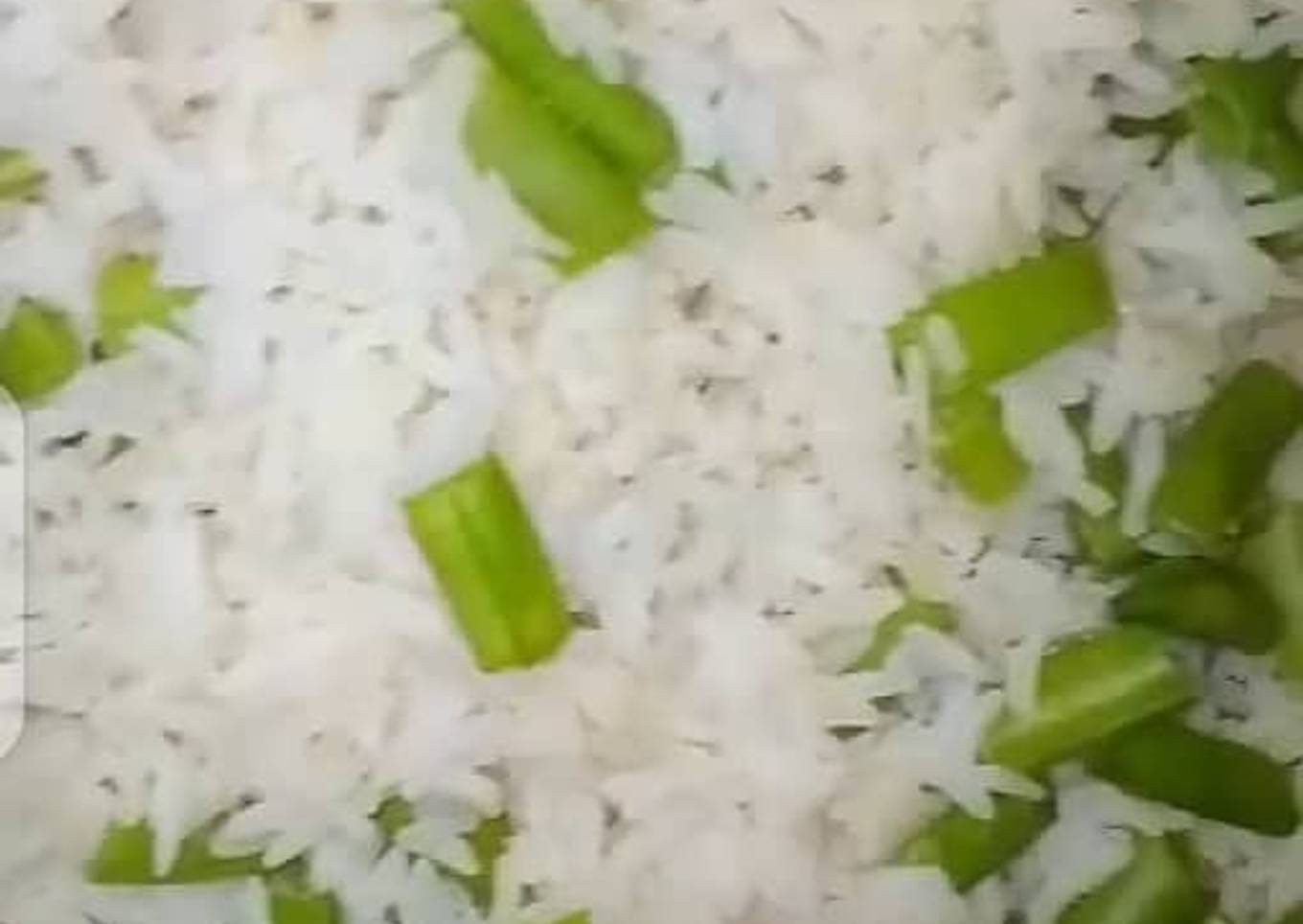 Rice with runner beans