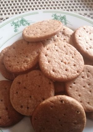 A picture of Digestive biscuits.