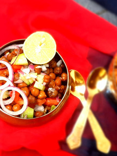 A picture of Black chickpea salad.