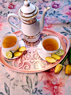 عکسی از دستور دم نوش چایی سبز و زنجبیل