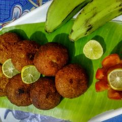A picture of Raw Banana Kebab.