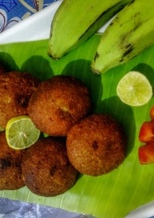 A picture of Raw Banana Kebab.