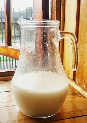 Una foto de Leche de avena 😊Saludable, vegetal y vegana