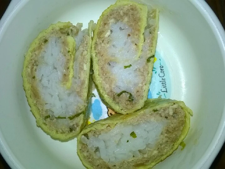 Langkah Mudah untuk Membuat Resep Day. 78 Rolade Nasi Daging Daun Singkong (8 month+) yang Sempurna Anti Ribet, Lezat