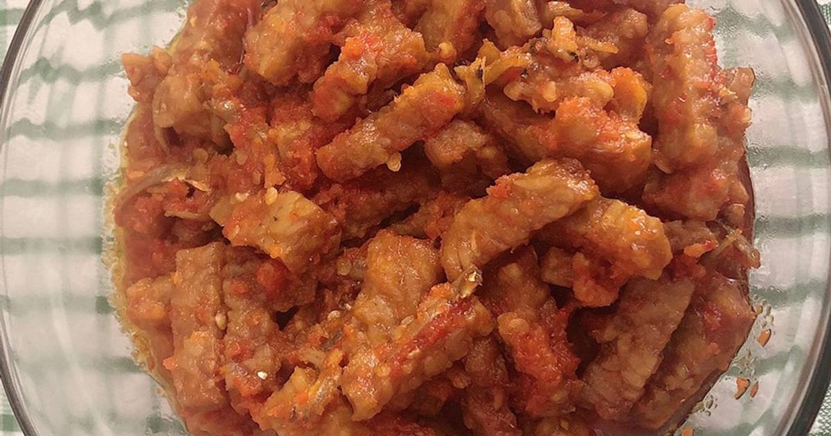 Resep Sambal goreng tempe teri asin pedas  oleh Honey 