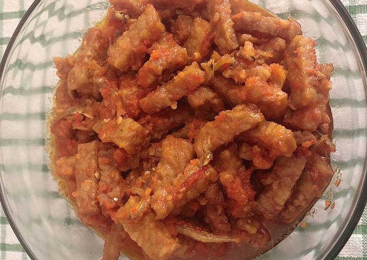 Sambal goreng tempe teri asin pedas 🌶🌶🌶