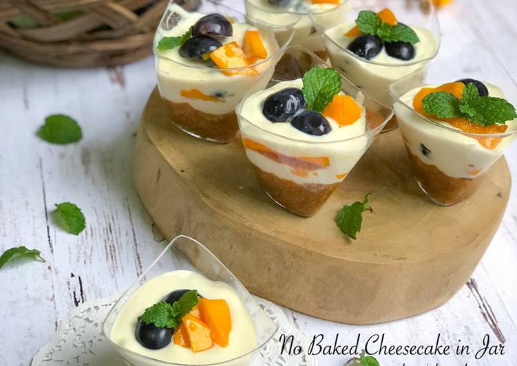 Langkah Mudah untuk Menyiapkan No Baked Cheesecake in Jar ? yang Bisa Manjain Lidah