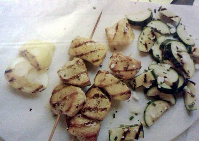 Step-by-Step Guide to Make Homemade Lemony Chicken Kebab with Zucchini Salad