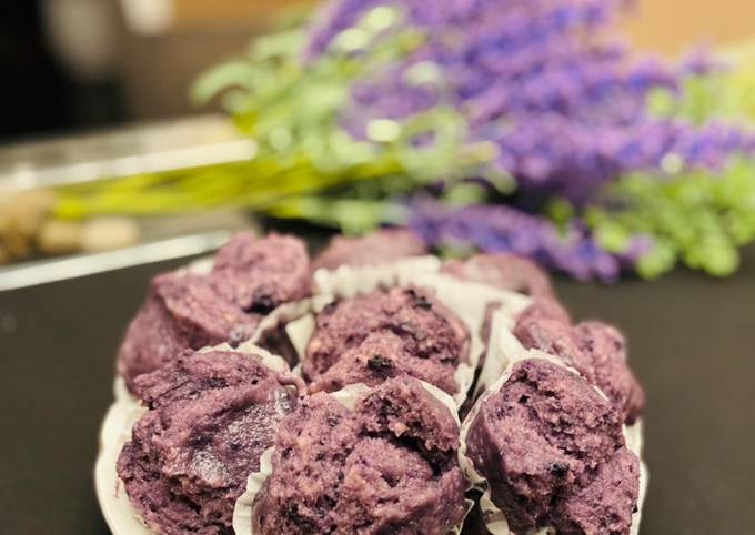 Simple Way to  Ube steam cake💜