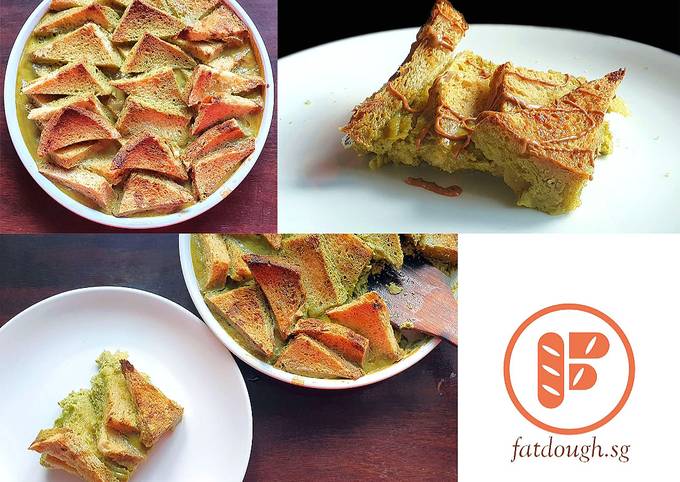 Matcha Bread & Butter Pudding