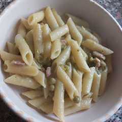 Pasta con zucchine piselli e pancetta-レシピのメイン写真