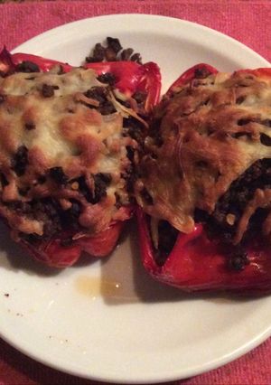Una foto de Morones rellenos con carne