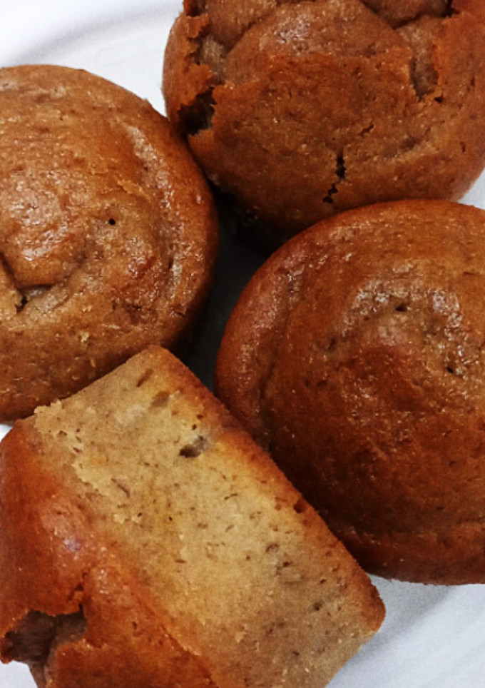 Una foto de Muffins de banana madura & choco en polvo
