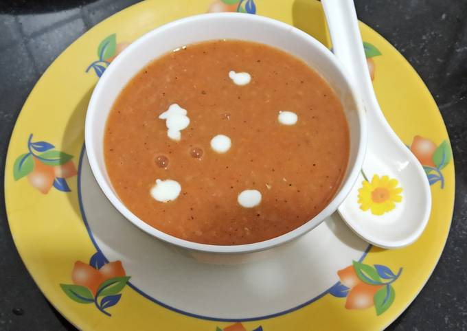 Carrot and lentil soup