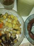 Verduras horneadas con choris