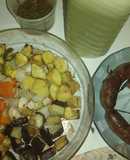 Verduras horneadas con choris