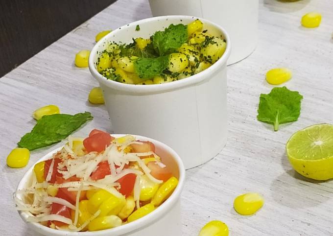 Steamed Sweet Corn Chaat Recipe