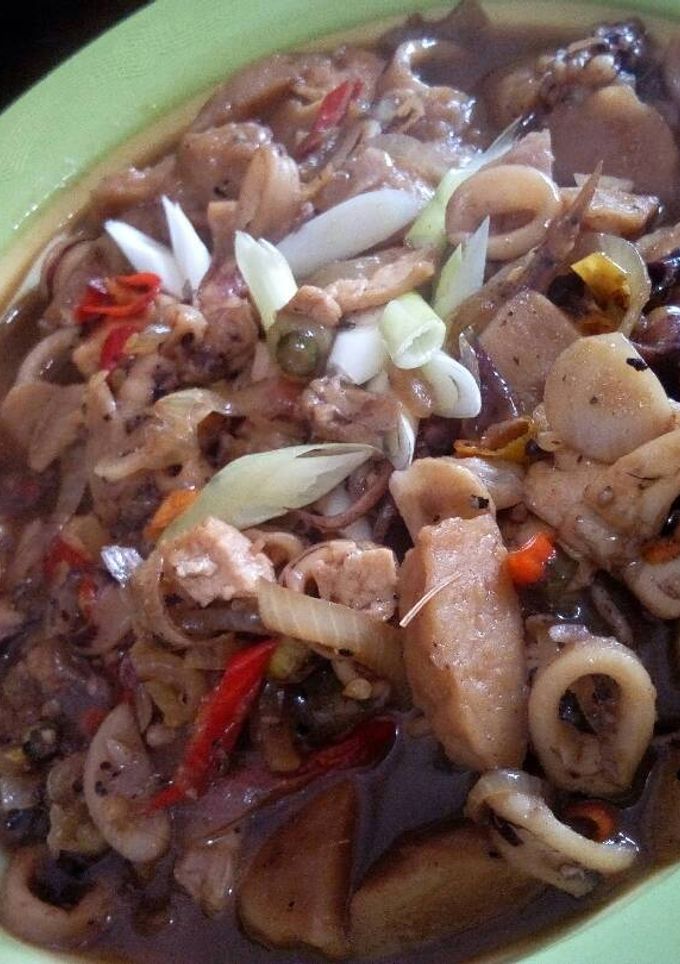 Foto resep Cumi bakso bumbu lada hitam