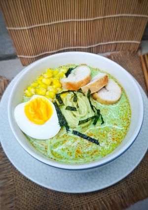 Foto resep Matcha Chicken Ramen
