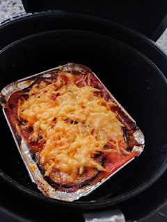 Una foto de Moussaka Berenjena con atún en freidora de aire