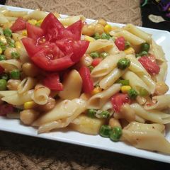 A picture of Macroni Beans Salad.